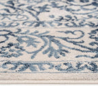 Traditional Pattern Flatweave Area Rug Distressed Medallion