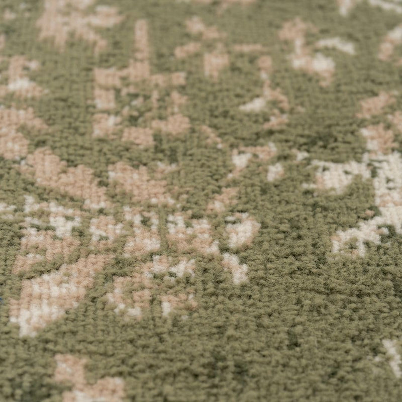 Traditional Pattern Flatweave Area Rug Distressed Medallion