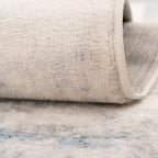 Traditional Pattern Flatweave Area Rug Distressed Medallion