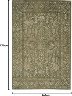 Traditional Pattern Flatweave Area Rug Distressed Medallion