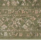 Traditional Pattern Flatweave Area Rug Distressed Medallion
