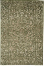 Traditional Pattern Flatweave Area Rug Distressed Medallion