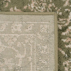 Traditional Pattern Flatweave Area Rug Distressed Medallion