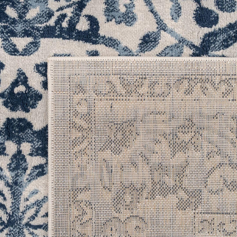 Traditional Pattern Flatweave Area Rug Distressed Medallion