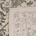 Traditional Pattern Flatweave Area Rug Distressed Medallion