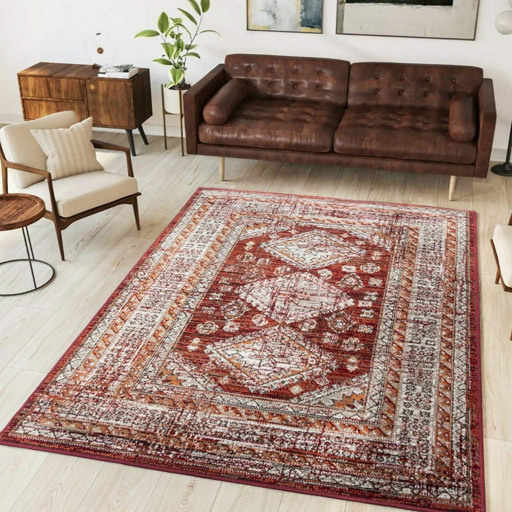 Traditional Rug Distressed Luxury Moroccan Vintage Living Room