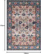 Traditional Rug Zola Bordered Floral Carpet Medallion Bedroom