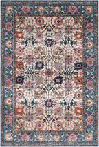 Traditional Rug Zola Bordered Floral Carpet Medallion Bedroom