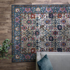 Traditional Rug Zola Bordered Floral Carpet Medallion Bedroom
