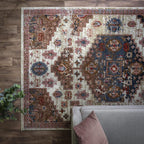 Traditional Rug Zola Bordered Floral Carpet Medallion Bedroom
