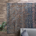Traditional Rug Zola Bordered Floral Carpet Medallion Bedroom