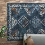 Traditional Rug Zola Bordered Floral Carpet Medallion Bedroom