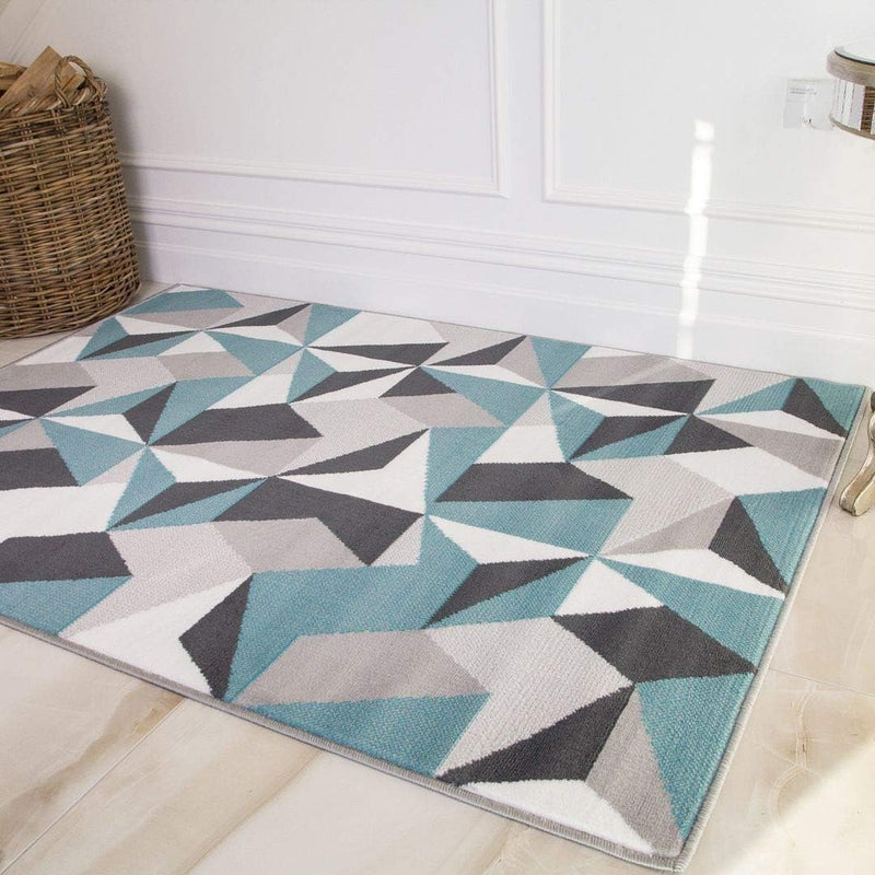 Traditional Terracotta Patchwork Living Room Rug Lounge Area