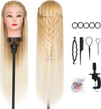Training Head 26-28 Inch Hairdressing 100% Synthetic Fiber