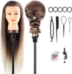 Training Head 26-28 Inch Hairdressing 100% Synthetic Fiber