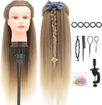 Training Head 26-28 Inch Hairdressing 100% Synthetic Fiber