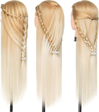 Training Head 26-28 Inch Hairdressing 100% Synthetic Fiber