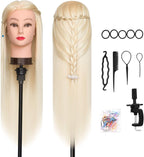 Training Head 26-28 Inch Hairdressing 100% Synthetic Fiber