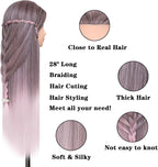 Training Head 26-28 Inch Hairdressing 100% Synthetic Fiber