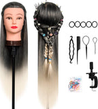 Training Head 26-28 Inch Hairdressing 100% Synthetic Fiber