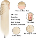Training Head 26-28 Inch Hairdressing 100% Synthetic Fiber