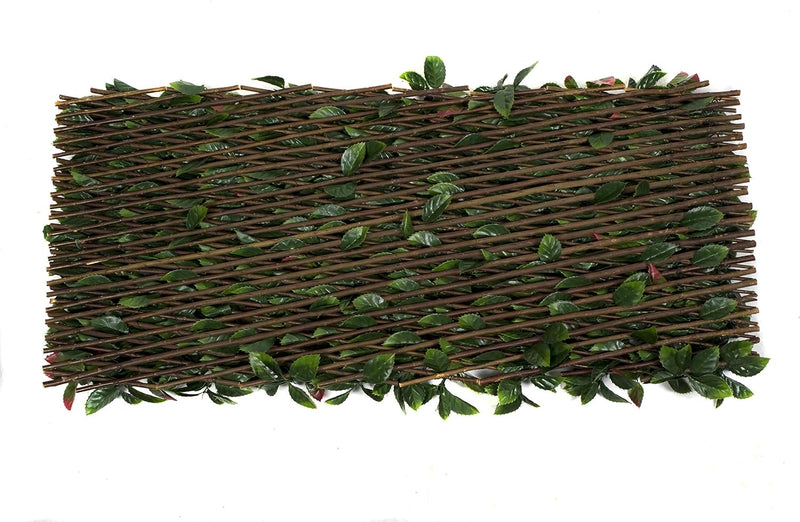 Trellis Artificial Expanding Willow Fence with Leaf Foliage