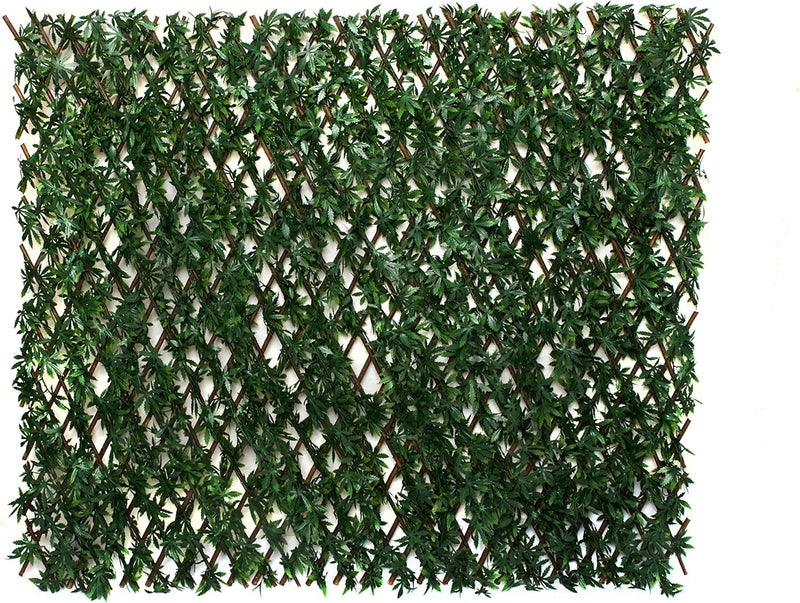 Trellis Artificial Expanding Willow Fence with Leaf Foliage