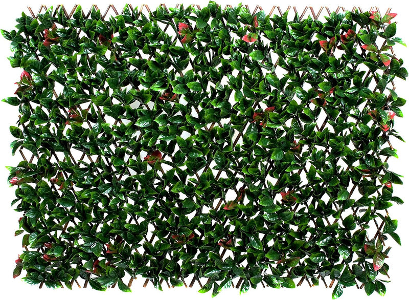 Trellis Artificial Expanding Willow Fence with Leaf Foliage
