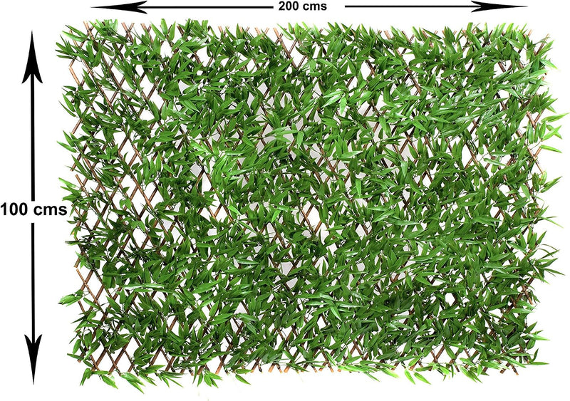Trellis Artificial Expanding Willow Fence with Leaf Foliage