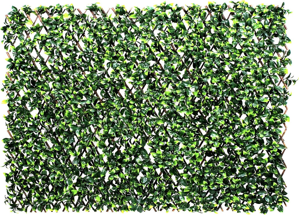 Trellis Artificial Expanding Willow Fence with Leaf Foliage