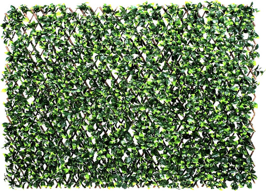 Trellis Artificial Expanding Willow Fence with Leaf Foliage