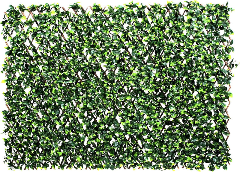 Trellis Artificial Expanding Willow Fence with Leaf Foliage