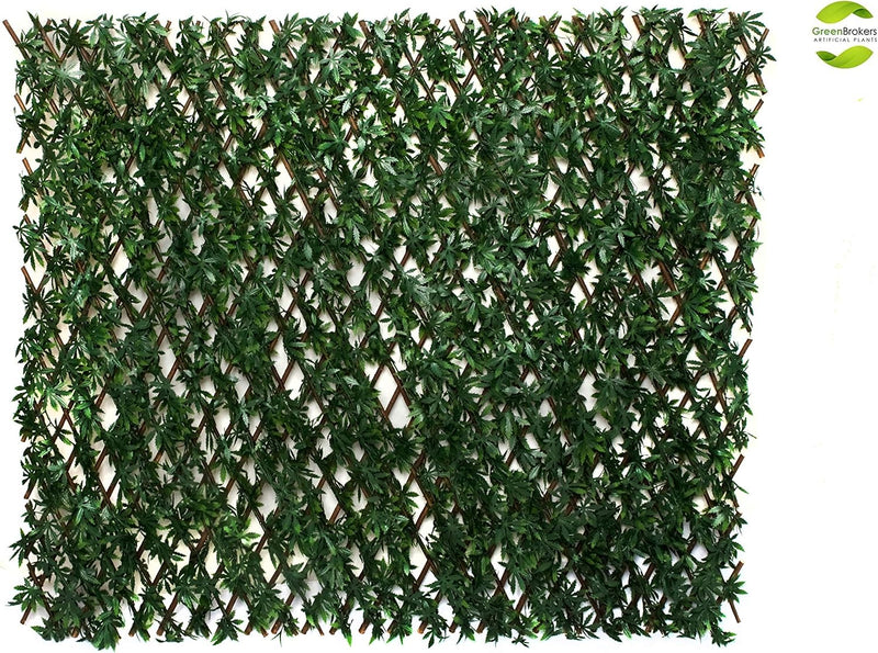 Trellis Artificial Expanding Willow Fence with Leaf Foliage