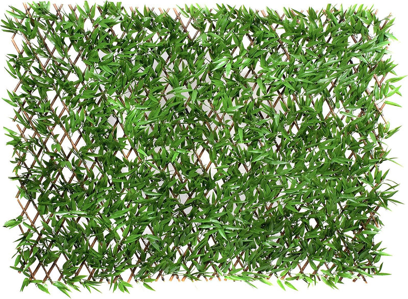 Trellis Artificial Expanding Willow Fence with Leaf Foliage