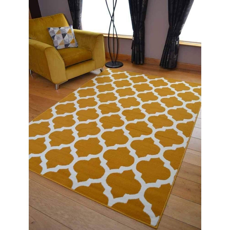 Trend Ochre Off Trellis Rug