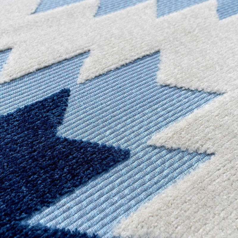 Zigzag Tribal Summer Washable Plastic Flatweave Garden