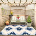 Tribal Summer Washable Plastic Flatweave Garden