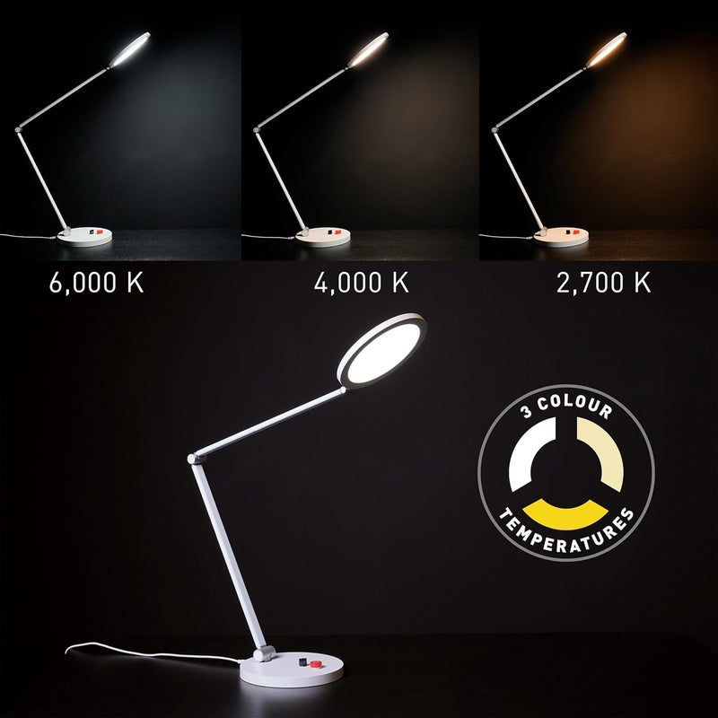 LED Lamp Dimmable Eye Caring 3 Colour Temperatures