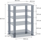 Trinity Gloss 5 Shelf with Legs Flat Screen