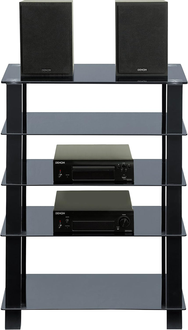 Trinity Gloss 5 Shelf with Legs Flat Screen