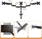 Triple Monitor Mount Stand for 3 Monitors Adjustable