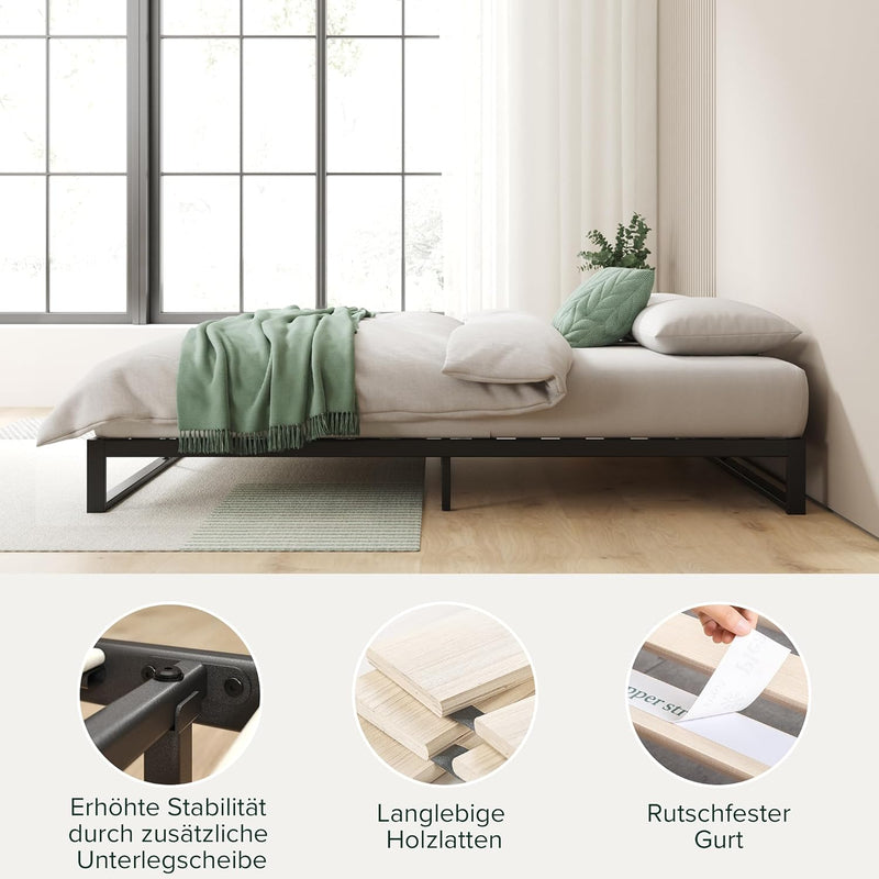 Trisha Heavy Duty Low Profile Platform Bed Frame