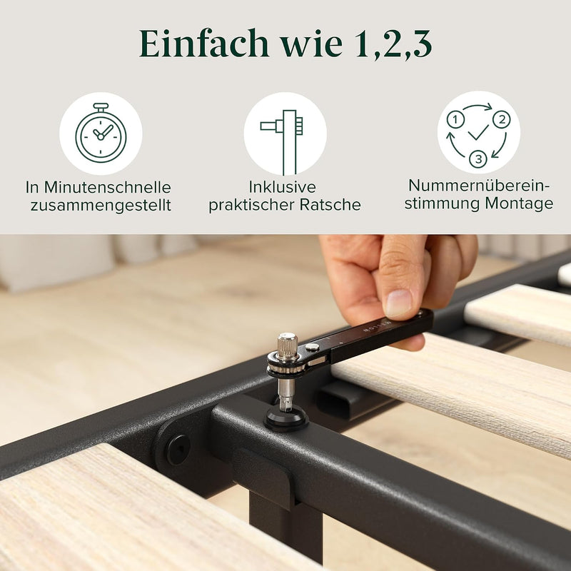 Trisha Heavy Duty Low Profile Platform Bed Frame