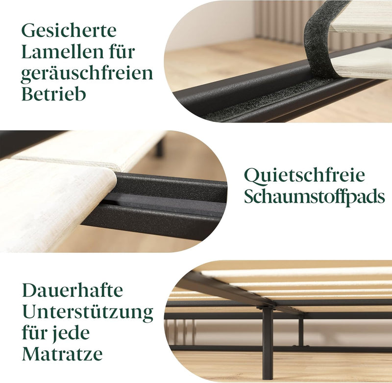 Trisha Heavy Duty Low Profile Platform Bed Frame