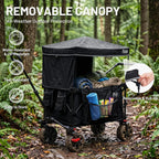 Trolley 250L Folding Wagon with Canopy Push Pull