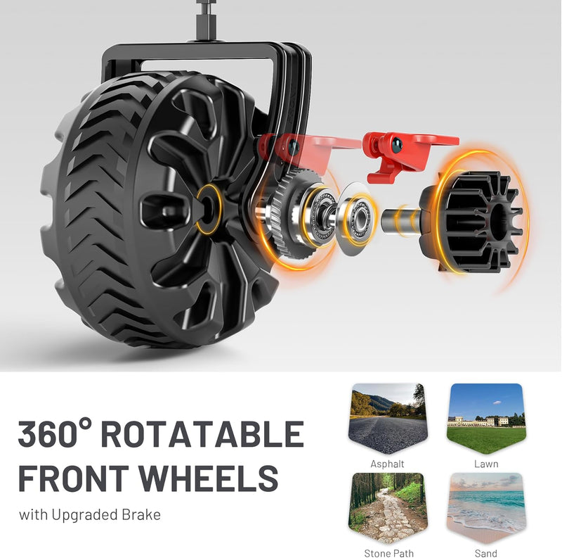 Trolley 300L with Brakes Folding Beach Cart Tailgate
