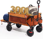 Trolley 300L Folding Beach Cart with Brakes Adjustable
