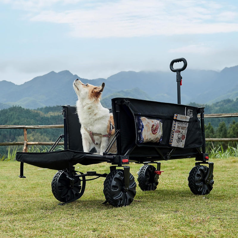 Trolley 300L with Brakes Folding Beach Cart Tailgate