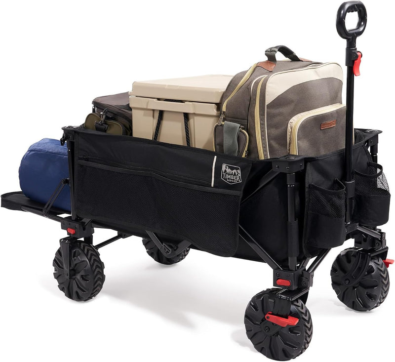 Trolley 300L with Brakes Folding Beach Cart Tailgate