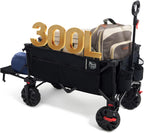 Trolley 300L with Brakes Folding Beach Cart Tailgate
